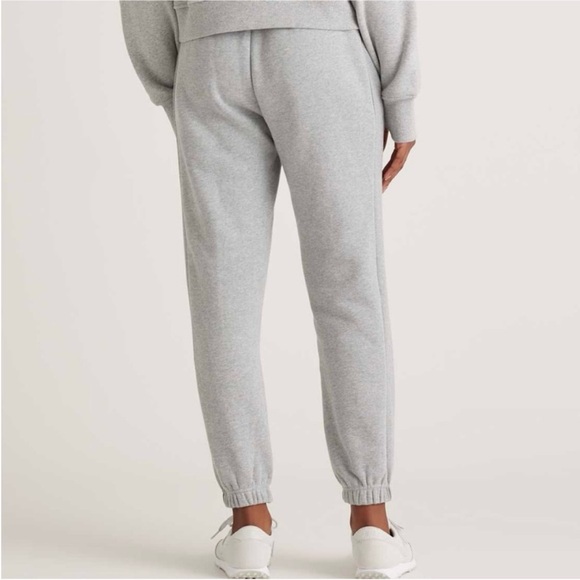 Quince Women's Organic Heavyweight Fleece Boyfriend Sweatpants Medium Grey Gray - Picture 13 of 13